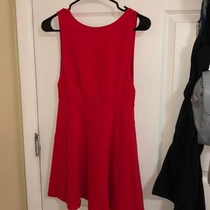 Red Dress with Open Back